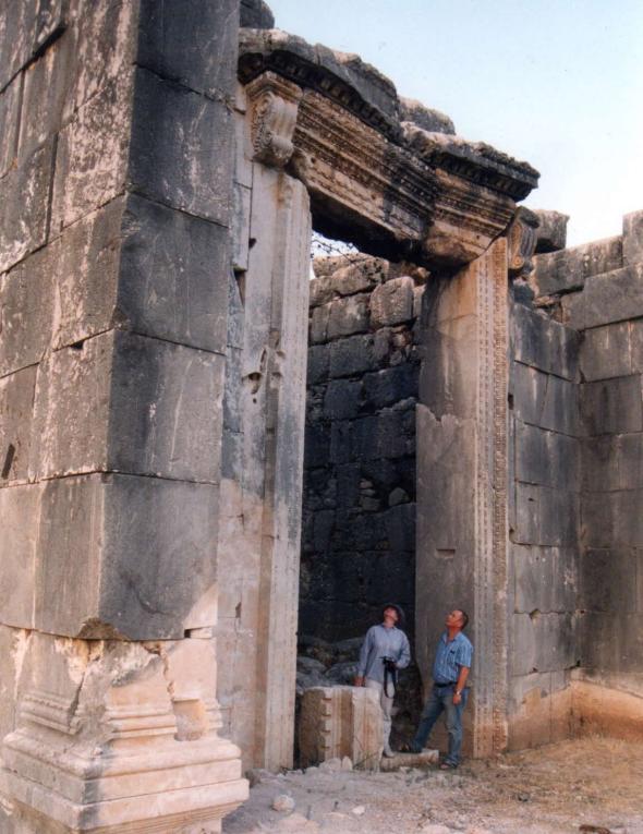 Portico of an ancient temple. Will it fall?