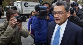 Former Goldman Sachs Group Inc board member Rajat Gupta arrives at Manhattan Federal Court in New York