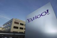A Yahoo logo is pictured in front of a building in Rolle